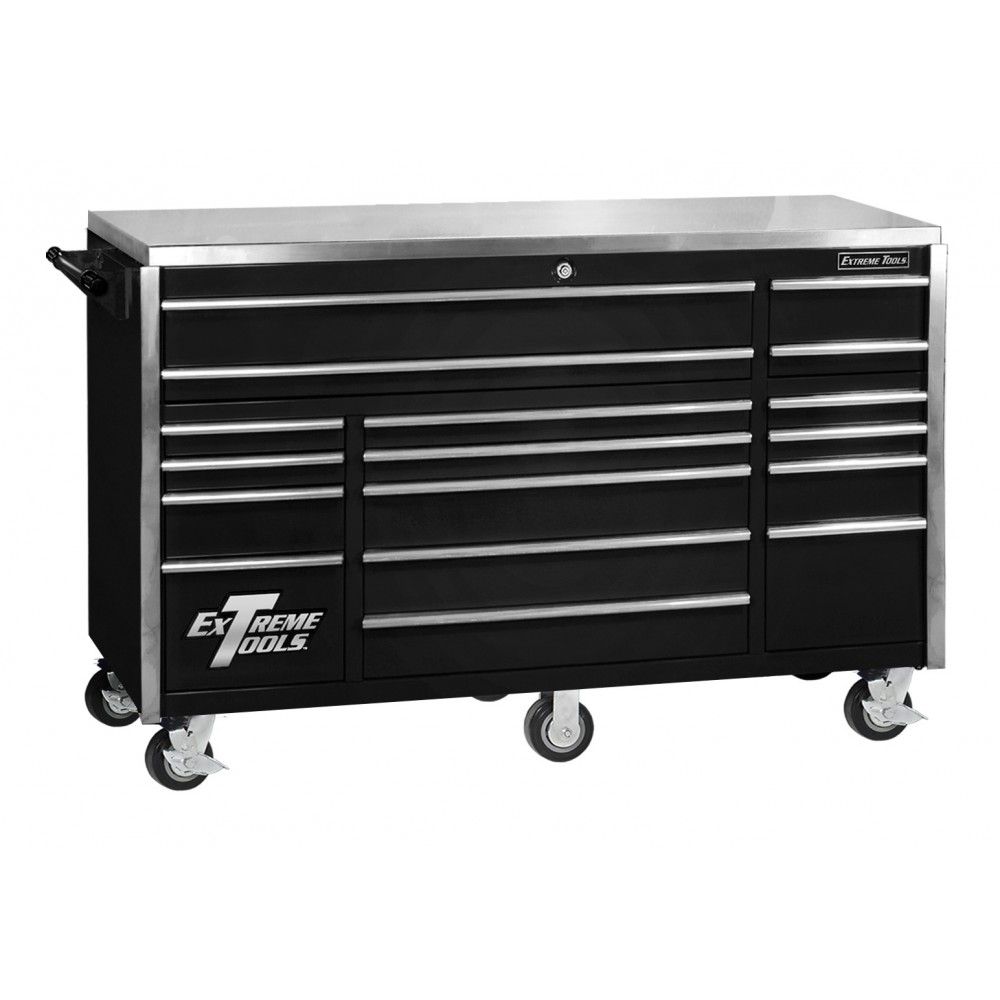 Extreme Tool Boxes 72″ 17 Drawer Triple Bay Professional Tool