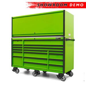 Tool Vault Elite 72" 17 Drawer Tool Cabinet with Hutch (SHOWROOM DEMO: LIME GREEN)