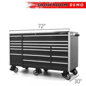 Tool Vault Elite 72" 17 Drawer Tool Cabinet (SHOWROOM DEMO - BLACK)